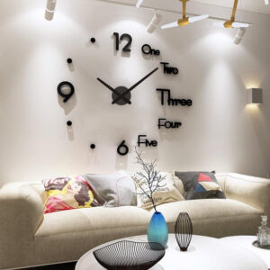 Wooden Clock STANDARD Size ( Half Number Half Alphabets)